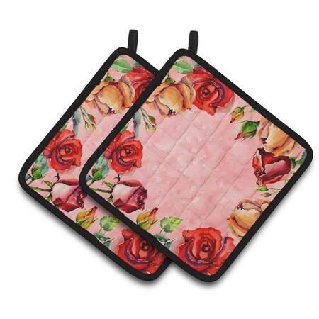 Carolines Treasures Roses Pair of Pot Holders CK1700PTHD